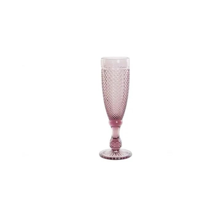 Pink Engraved Champagne Glasses