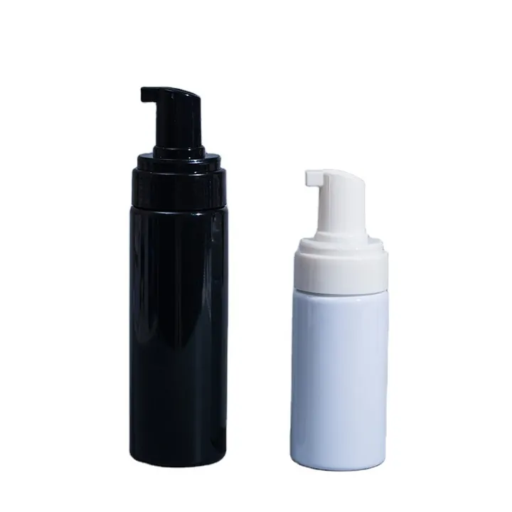 Foam pump bottles in black and white color combination