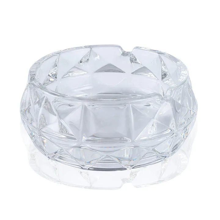 Transparent modern glass ashtray for wholesale buyers