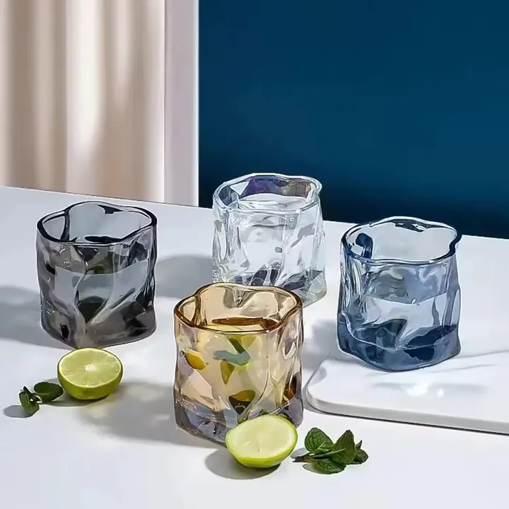 whiskey glass irregular set