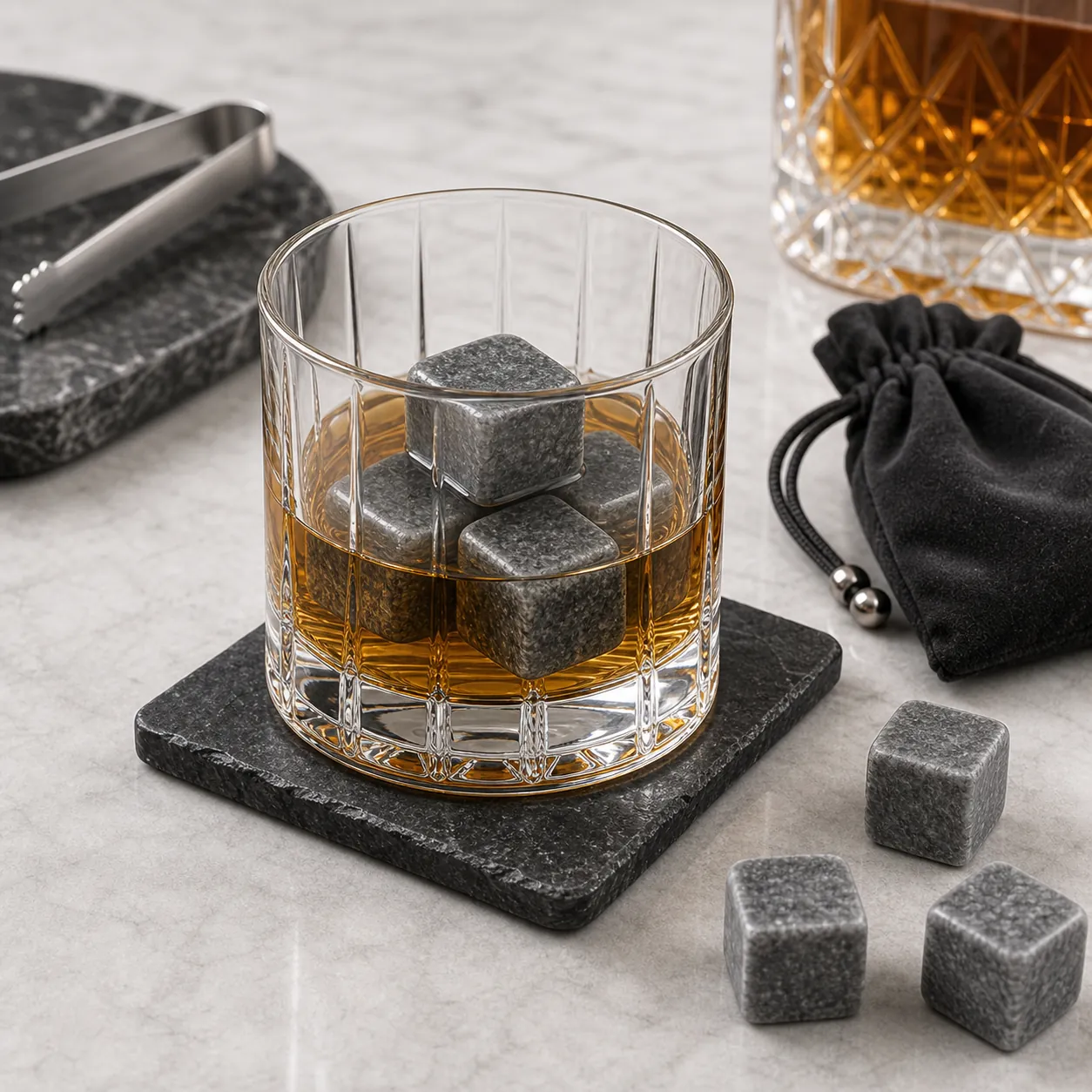 Whisky Glasses with Cooling Stones