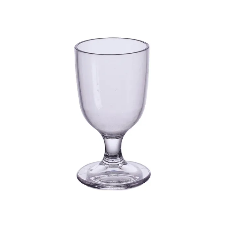 Single clear short stem wine glass